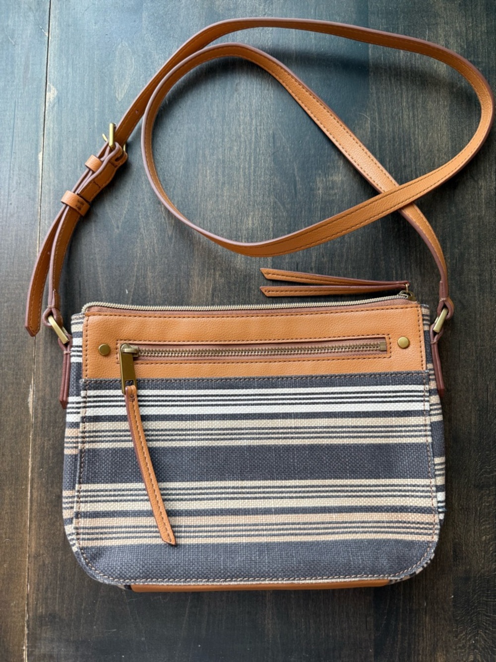 Fossil Crossbody Striped Purse